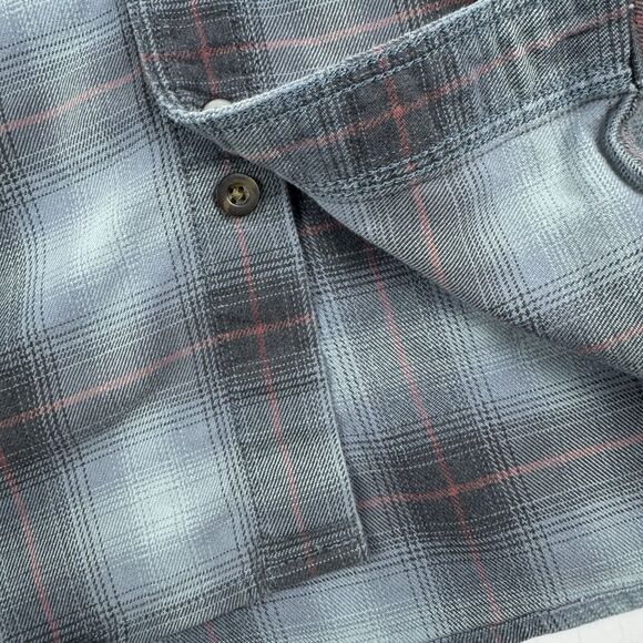 Carhartt Men's Relaxed Fit Plaid Long Sleeve Grey Blue Heavyweight Shirt Small - Picture 5 of 16